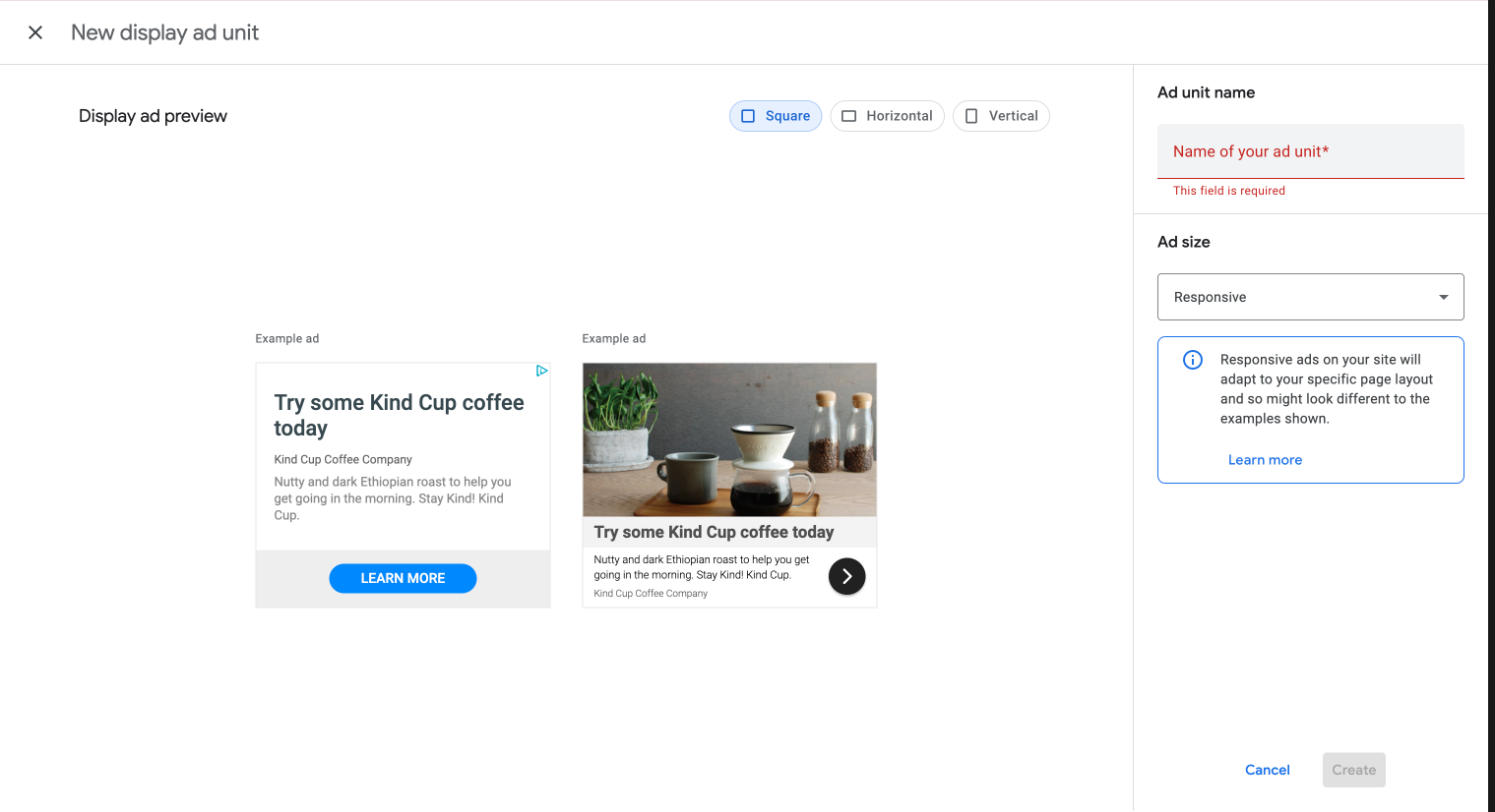 Configure AdSense Ad Unit